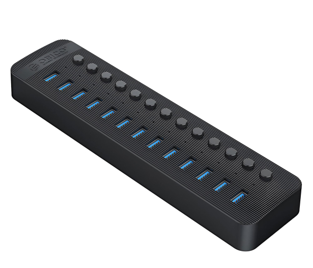 Orico 13x USB-A 3.0 z włącznikami - czarny - 1343443 - zdjęcie